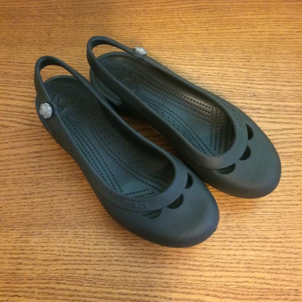 Crocs black slip-on shoes